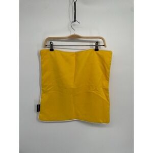 Phantoscope Throw Pillow Cover Yellow Waterproof Square for Couch Tent Sunbrella